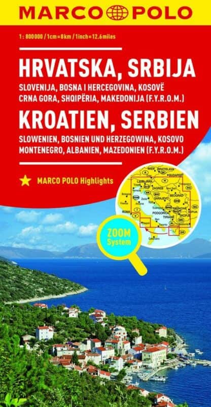 Chorvatsko, Srbsko, Slovinsko, Bosna 1:800T//mapa(ZoomSystem)MD