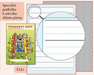 Písankový sešit s pomocnými linkami 512+