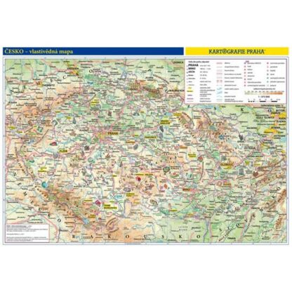 Česko - vlastivědná školní nástěnná mapa 1:375 000