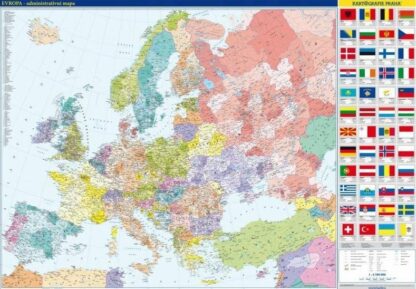 Evropa - administrativní mapa nástěnná