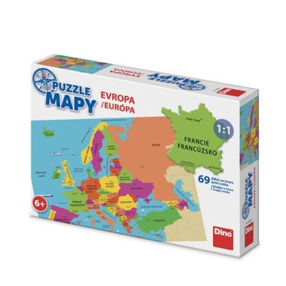 Puzzle Mapy Evropa 69 dílků