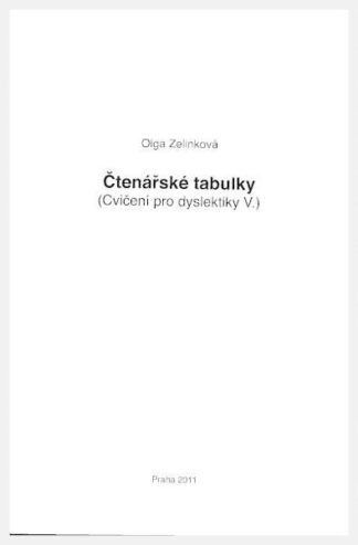Čtenářské tabulky - Cvičení pro dyslektiky V. Dys
