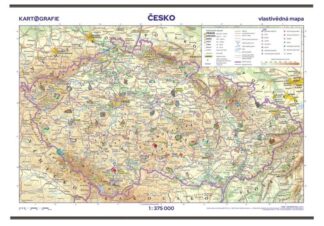 Česko - vlastivědná školní nástěnná mapa 1:375 000