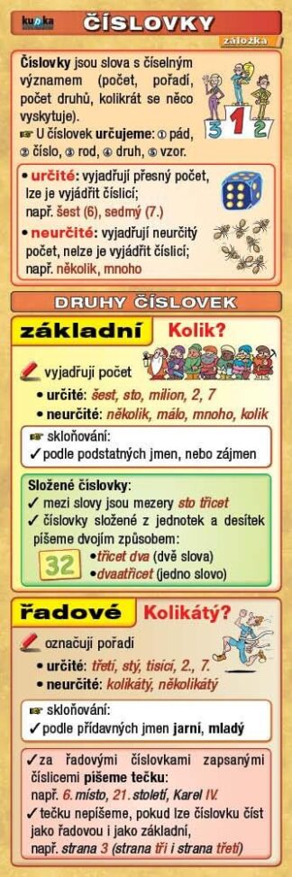 Záložka - Číslovky