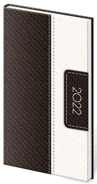 Diář 2022 Erie - bílo/černý, týdenní kapesní