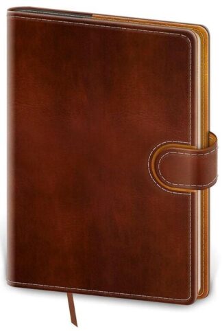 Diář 2022 Flip - hnědo/hnědý, týdenní kapesní