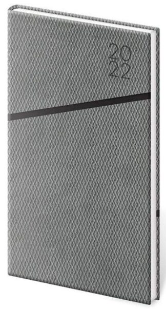 Diář 2022 Grife - šedo/černý, týdenní kapesní