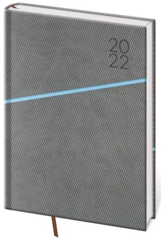 Diář 2022 Grife - šedo/modrý, týdenní, A5