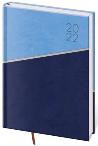 Diář 2022 Line - modrý, denní, A5