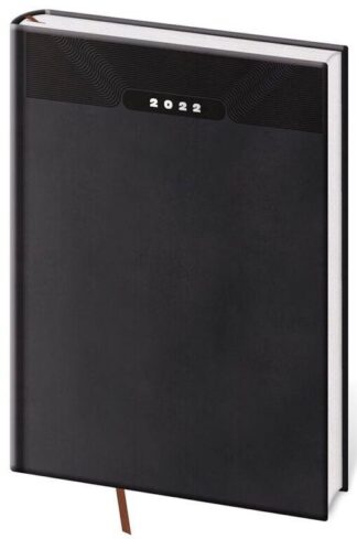 Diář 2022 Print - černý, denní, A5