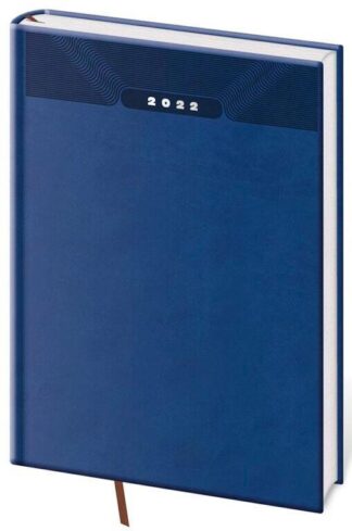 Diář 2022 Print - modrý, denní, A4