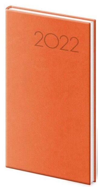 Diář 2022 Print - oranžový, týdenní kapesní
