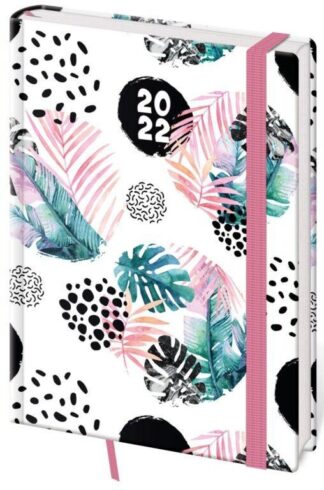 Diář 2022 Vario - Monstera s gumičkou, denní, A5