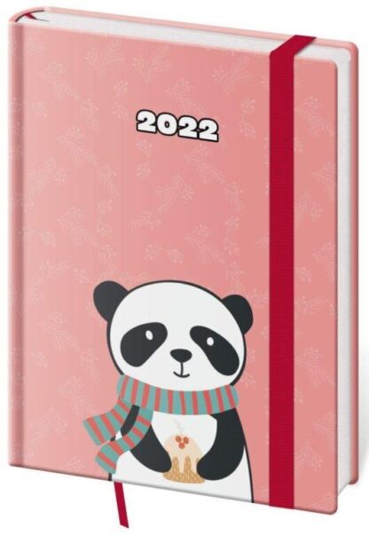 Diář 2022 Vario - Panda s gumičkou, týdenní, B6