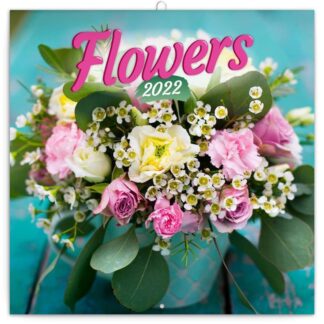 Kalendář 2022 poznámkový: Květiny, 30 × 30 cm