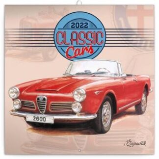 Kalendář 2022 poznámkový: Classic Cars – Václav Zapadlík, 30 × 30 cm