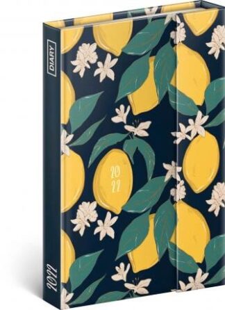 Diář 2022: Citrony - týdenní, magnetický, 11 x 16 cm