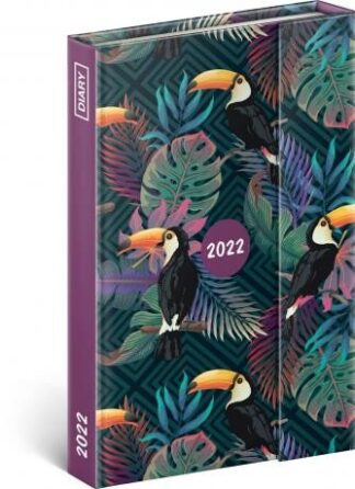 Diář 2022: Tropical - týdenní, magnetický, 11 x 16 cm