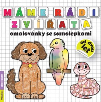 Máme rádi zvířata omalovánky se samolepkami