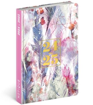 Diář 18měsíční 2024/2025 Petito - Peříčka, 11 × 17 cm