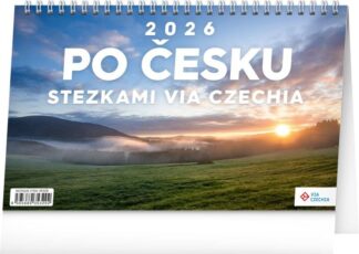 Kalendář 2026 stolní: Po Česku stezkami Via Czechia, 23,1 x 14,5 cm