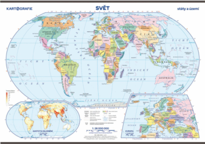 Svět – státy a území – školní nástěnná mapa