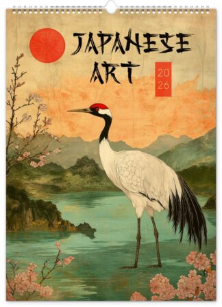 Kalendář 2026 nástěnný: Vintage plakáty - japonské umění, 33 x 46 cm