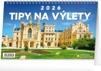 Kalendář 2026 stolní: Tipy na výlety, 23,1 x 14,5 cm
