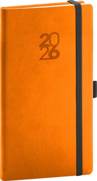 Diář 2026: Aprint Top - oranžový, kapesní, 9 x 15,5 cm
