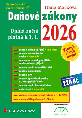 Daňové zákony 2026 - Úplná znění k 1. 1. 2026 - Obrázek 2