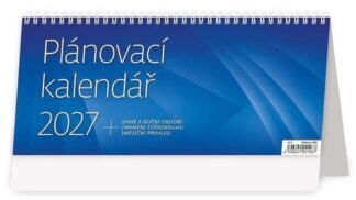 Kalendář stolní 2027 - Plánovací MODRÝ