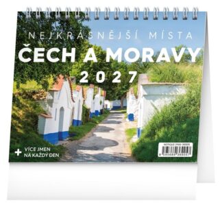 Kalendář 2027 stolní: Nejkrásnější místa Čech a Moravy, 16,5 x 13 cm