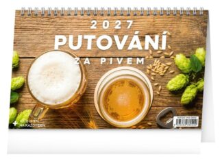 Kalendář 2027 stolní: Putování za pivem, 23,1 x 14,5 cm