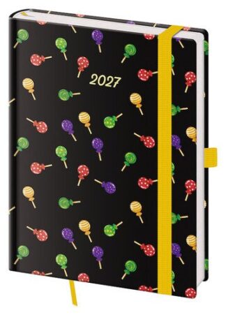 Diář 2027 týdenní B6 Vario - Lollipop s gumičkou