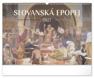 Kalendář 2027 nástěnný: Slovanská epopej - Alfons Mucha, 48 x 33 cm