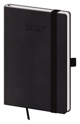 Diář 2027 týdenní kapesní Print Plus - černá