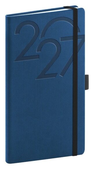 NOTIQUE Kapesní diář Ajax 2027, modrý, 9 x 15,5 cm