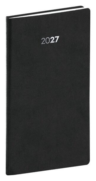 NOTIQUE Kapesní diář Balakon 2027, černý, 9 x 15,5 cm