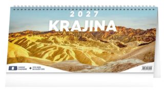 Kalendář 2027 stolní: Krajina - 14denní, 33 x 14,5 cm